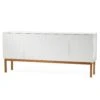 Beam Cabinet, White/Oiled Oak