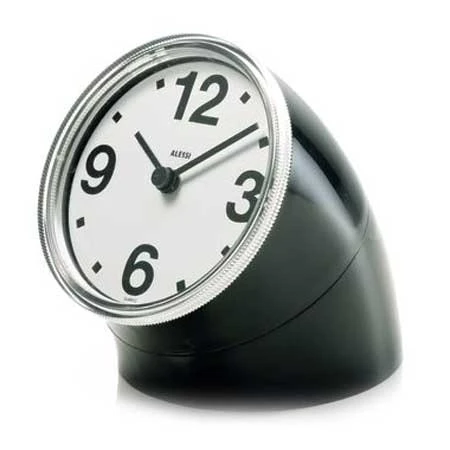 Alessi Cronotime Desk Clock, Black 1 Alessi Cronotime Desk Clock, Black