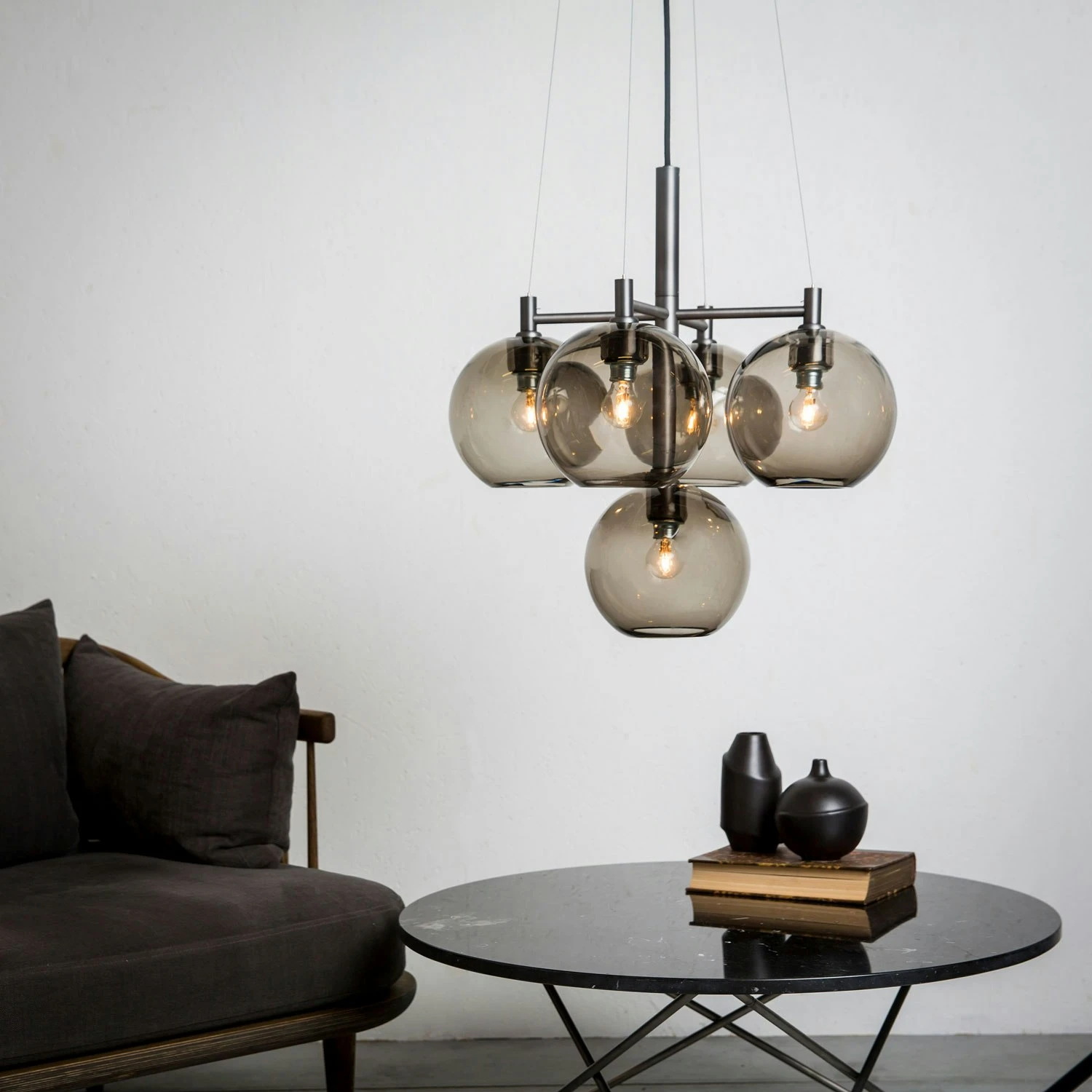 Belid Gloria Chandelier Ø67cm Hard Wired, Grey 2 Belid Gloria Chandelier Ø67cm Hard Wired, Grey - Afbeelding 2