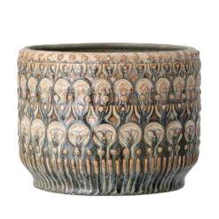 Bloomingville Stoneware Pot H15, Multi