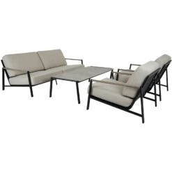 Brafab Lyra Bank 2,5-zits, Zwart/Zand -Meubel Serie Winkel brafab lyra sofa 25 black with cushion 4