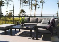 Brafab Stettler Hoekbank 5-zits, Zwart/Grijs -Meubel Serie Winkel brafab stettler hoekbank 5 zits zwart grijs 1