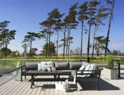 Brafab Weldon Hoekbank 5-zits, Zwart/Grijs -Meubel Serie Winkel brafab weldon corner sofa inc seat cushions 17