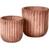 Broste Copenhagen Fiber Pot Pak Van 2, Terracotta