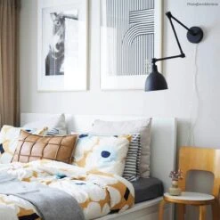 By Rydens Bazar Wandlamp Lange Arm, Zwart -Meubel Serie Winkel by rydens bazar wall lamp long arm 14