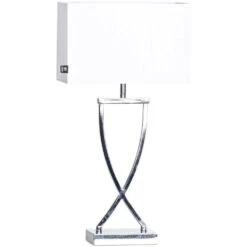 By Rydens Omega Tafellamp 52 Cm, Chroom / Wit