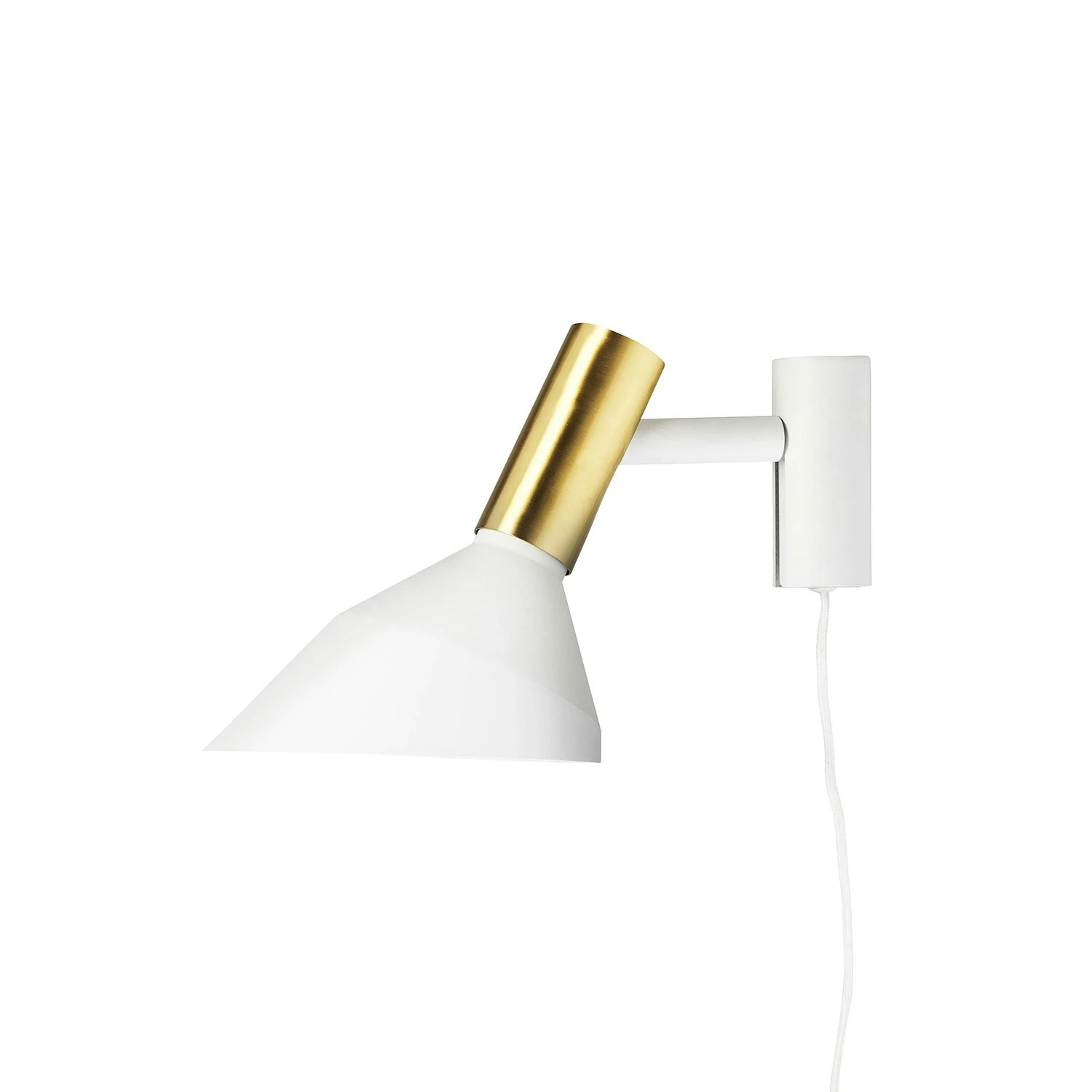 Why Wall Lamp, White/ Brass 1 Why Wall Lamp, White/ Brass