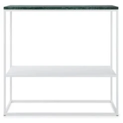 Marvelous Sideboard 90x80 Cm, White / Green Marble