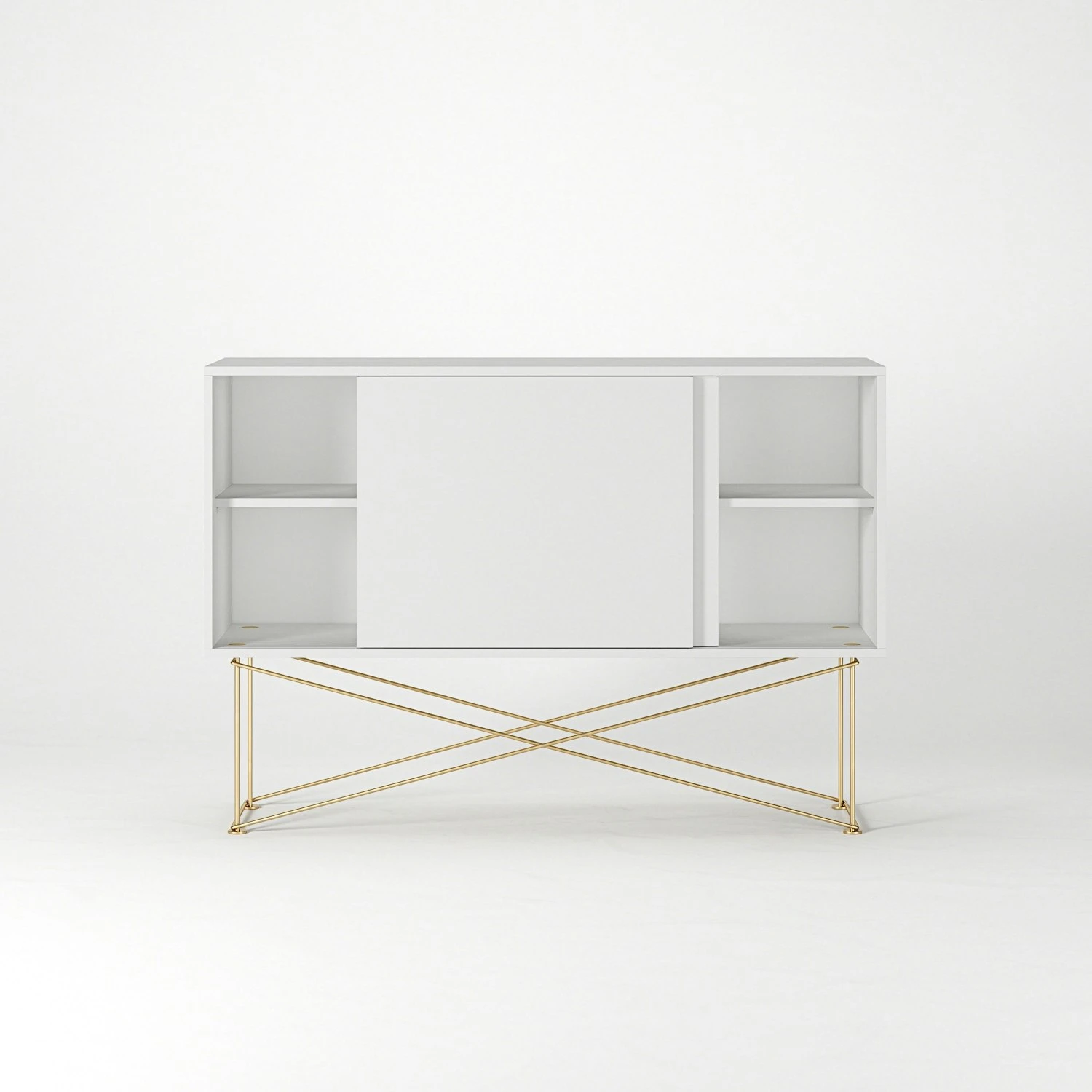 Vogue Sideboard 136H, White/2W/Brass 6 Vogue Sideboard 136H, White/2W/Brass - Afbeelding 6