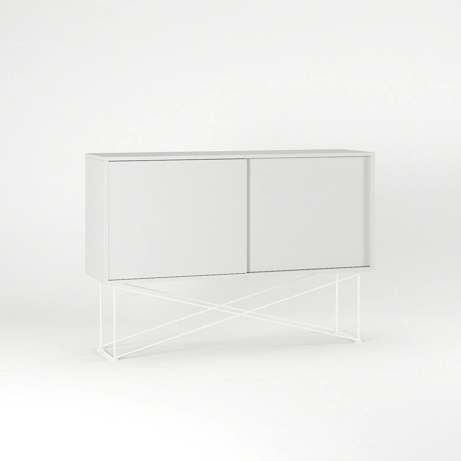 Vogue Sideboard 136H, White/2W/White 3 Vogue Sideboard 136H, White/2W/White - Afbeelding 3