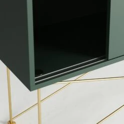 Vogue Sideboard 136H, Green/2G/Brass -Meubel Serie Winkel decotique vogue sideboard 136 with frame stand 217