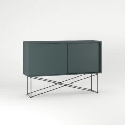 Vogue Sideboard 136H, Grey/2G/Black -Meubel Serie Winkel decotique vogue sideboard 136 with frame stand 246