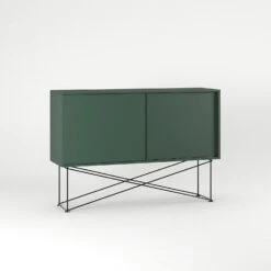 Vogue Sideboard 136H, Green/2G/Black -Meubel Serie Winkel decotique vogue sideboard 136 with frame stand 252
