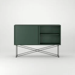 Vogue Sideboard 136H, Green/2G/Black -Meubel Serie Winkel decotique vogue sideboard 136 with frame stand 254