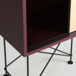 Vogue Sideboard 180H, Wine Red/1WR2B/Black 9 Vogue Sideboard 180H, Wine Red/1WR2B/Black -Meubel Serie Winkel decotique vogue sideboard 180 two brass doors frame stand 253