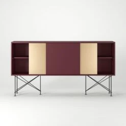 Vogue Sideboard 180H, Wine Red/1WR2B/Black 11 Vogue Sideboard 180H, Wine Red/1WR2B/Black -Meubel Serie Winkel decotique vogue sideboard 180 two brass doors frame stand 255