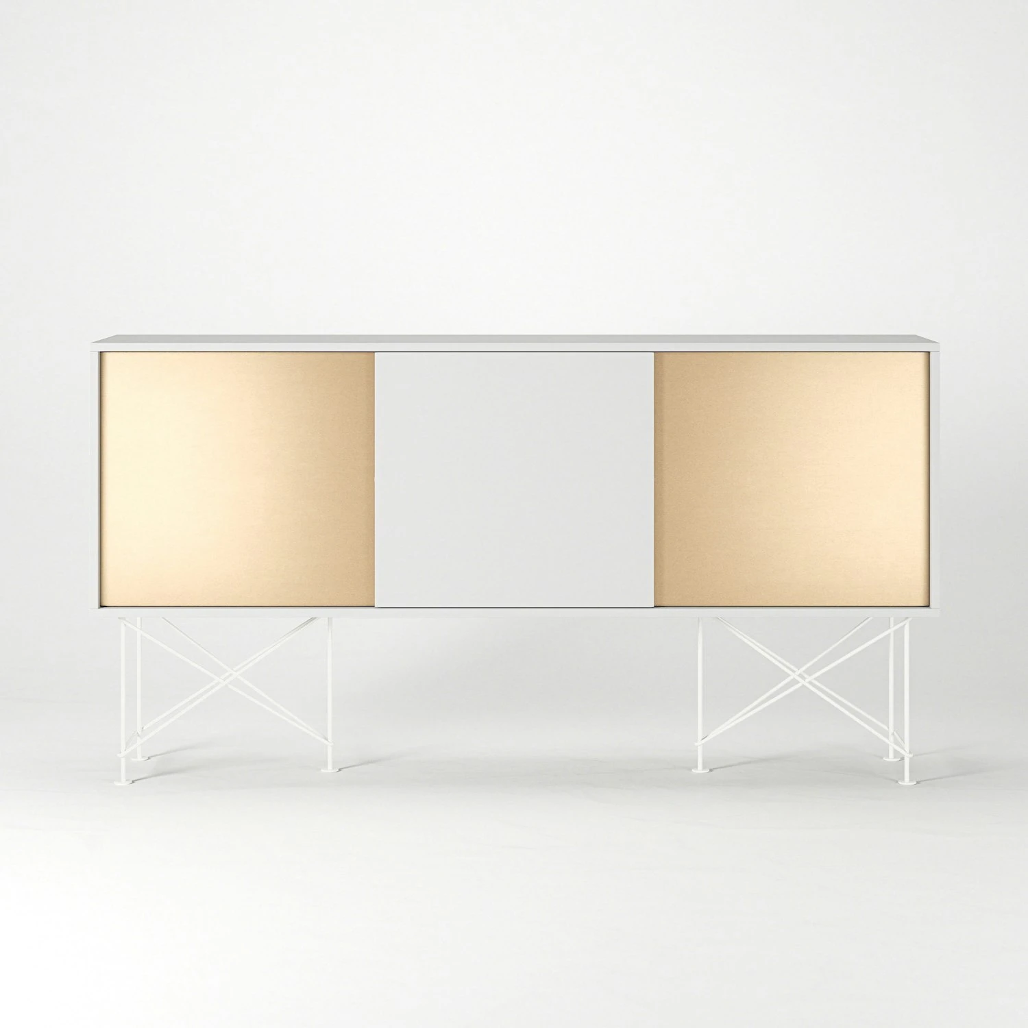 Vogue Sideboard 180H, White/1W2B/White 2 Vogue Sideboard 180H, White/1W2B/White - Afbeelding 2