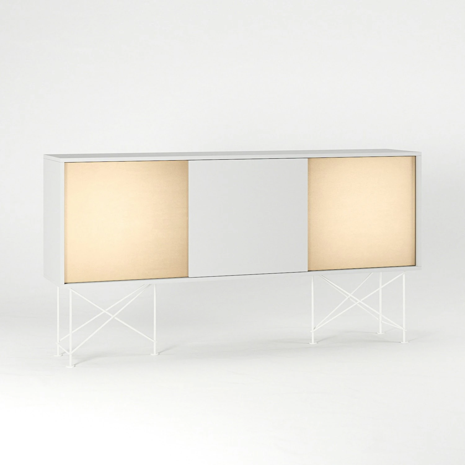 Vogue Sideboard 180H, White/1W2B/White 3 Vogue Sideboard 180H, White/1W2B/White - Afbeelding 3