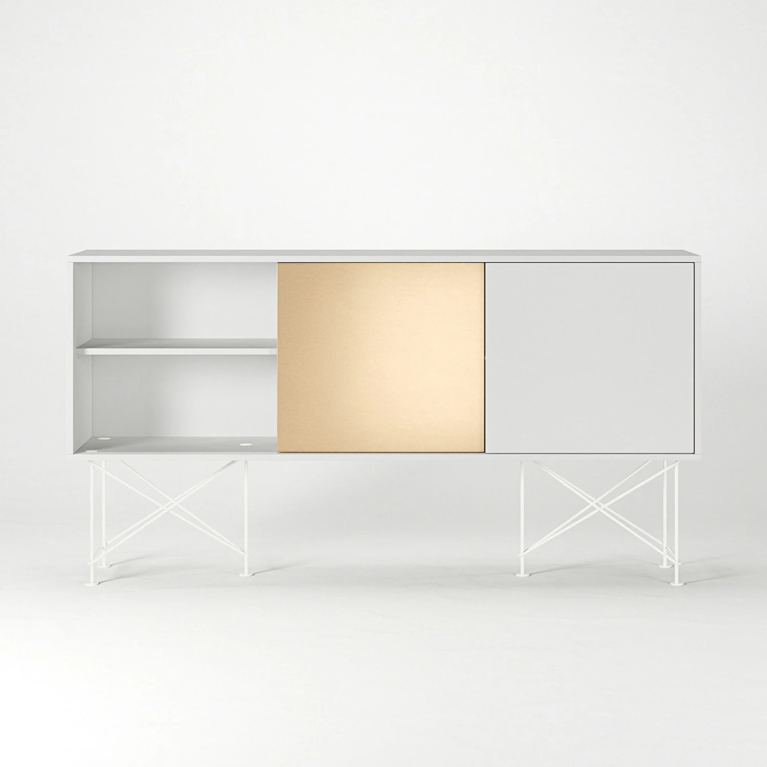 Vogue Sideboard 180H, White/1W2B/White 5 Vogue Sideboard 180H, White/1W2B/White - Afbeelding 5