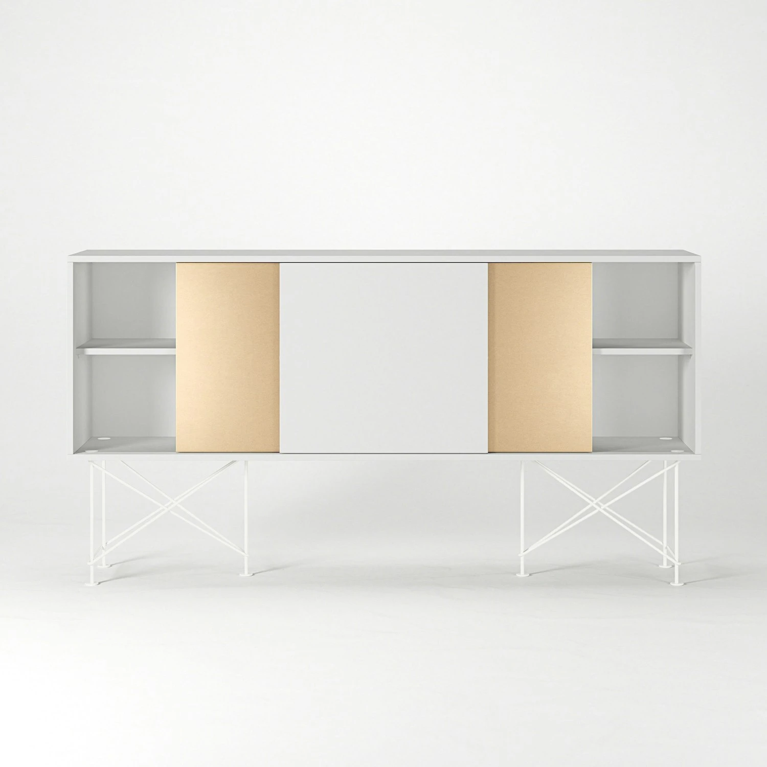 Vogue Sideboard 180H, White/1W2B/White 6 Vogue Sideboard 180H, White/1W2B/White - Afbeelding 6