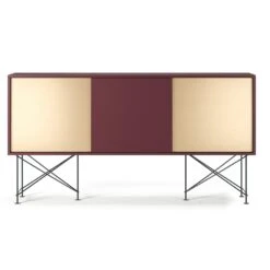 Vogue Sideboard 180H, Wine Red/1WR2B/Black