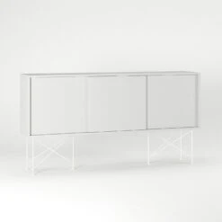 Vogue Sideboard 180H, White/3W/White -Meubel Serie Winkel decotique vogue sideboard 180 with frame stand 216