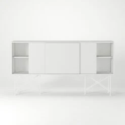 Vogue Sideboard 180H, White/3W/White -Meubel Serie Winkel decotique vogue sideboard 180 with frame stand 219