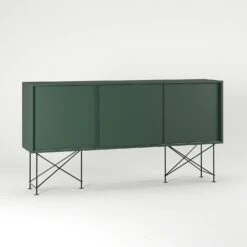 Vogue Sideboard 180H, Green/3G/Black -Meubel Serie Winkel decotique vogue sideboard 180 with frame stand 318