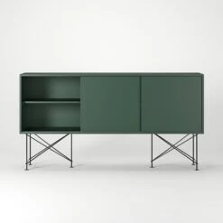 Vogue Sideboard 180H, Green/3G/Black -Meubel Serie Winkel decotique vogue sideboard 180 with frame stand 320