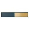 Vogue Wall Cabinet Petite 136, Darkblue/Brass
