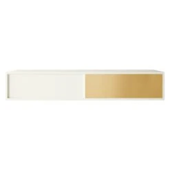 Vogue Wall Cabinet Petite 136, White/Brass