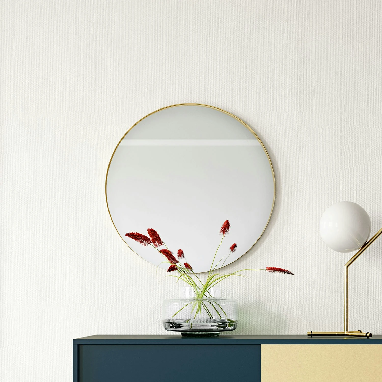 Vogue Wall Cabinet Petite 136, Darkblue/Brass 4 Vogue Wall Cabinet Petite 136, Darkblue/Brass - Afbeelding 4