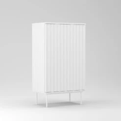 Wave Cabinet 1D White -Meubel Serie Winkel decotique wave cabinet 1d 75