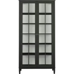 Stockholm 2.0 Vitrinekast 99 X 37 X 201, Zwart