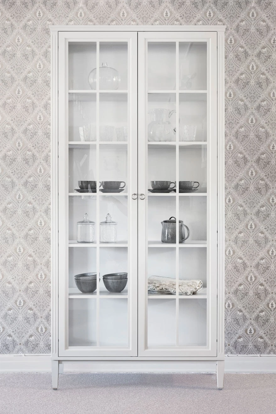 Stockholm 2.0 Vitrinekast 99 X 37 X 201, Whitewash 5 Stockholm 2.0 Vitrinekast 99 X 37 X 201, Whitewash - Afbeelding 5