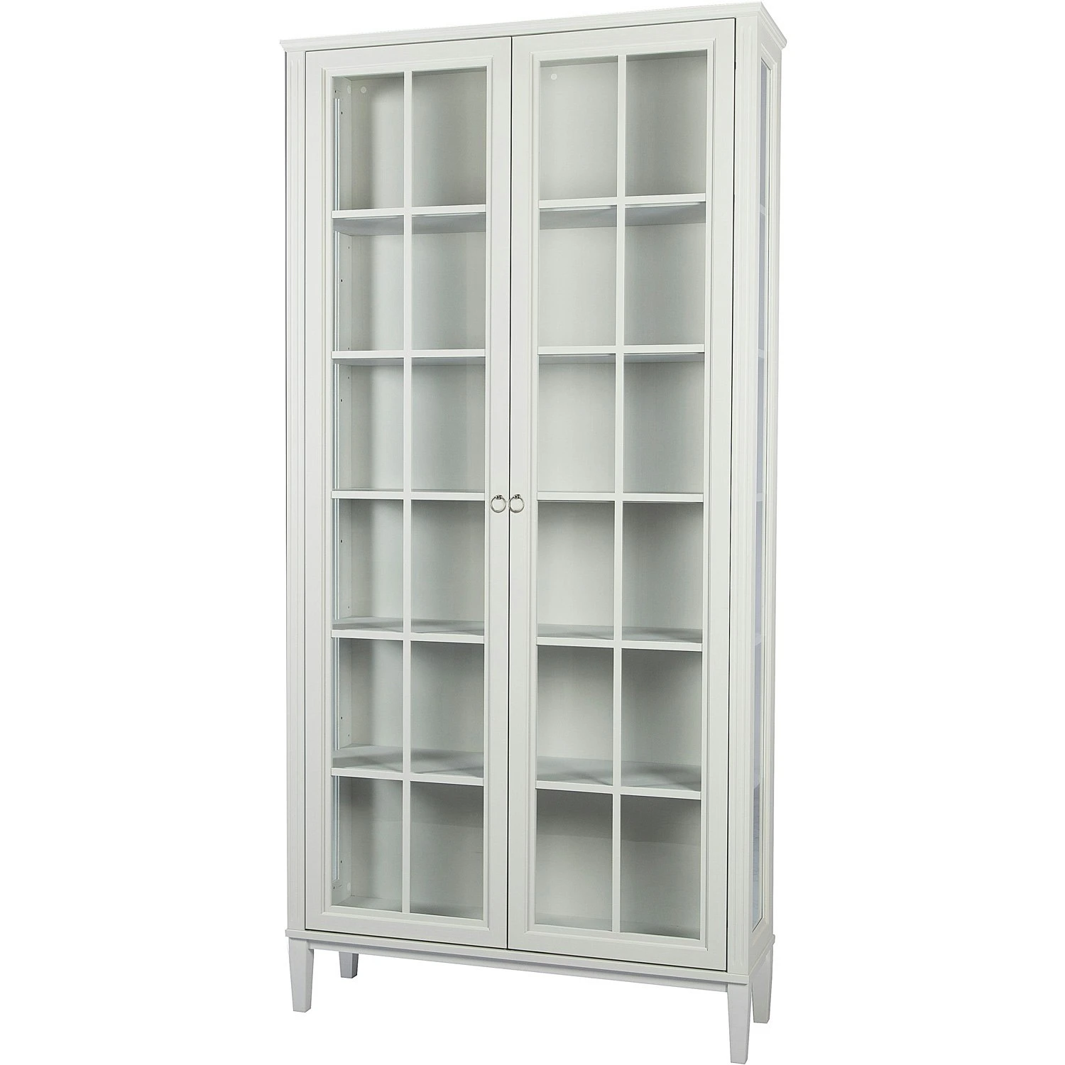 Stockholm 2.0 Vitrinekast 99 X 37 X 201, Whitewash 2 Stockholm 2.0 Vitrinekast 99 X 37 X 201, Whitewash - Afbeelding 2