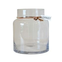 Ernst Glazen Vaas 18 X 12,5 Cm, Doorzichtig