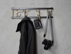 Decorative Hook Rail Maxi 4, Black / Brass -Meubel Serie Winkel essem design maxi 4 hook rail 7