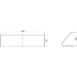 B5 Shelf Lacquered Oak, 80x21 Cm -Meubel Serie Winkel fdb mbler b5 shelf lacquered oak 6