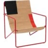 Ferm LIVING Desert Ligstoel, Poppy Red / Block