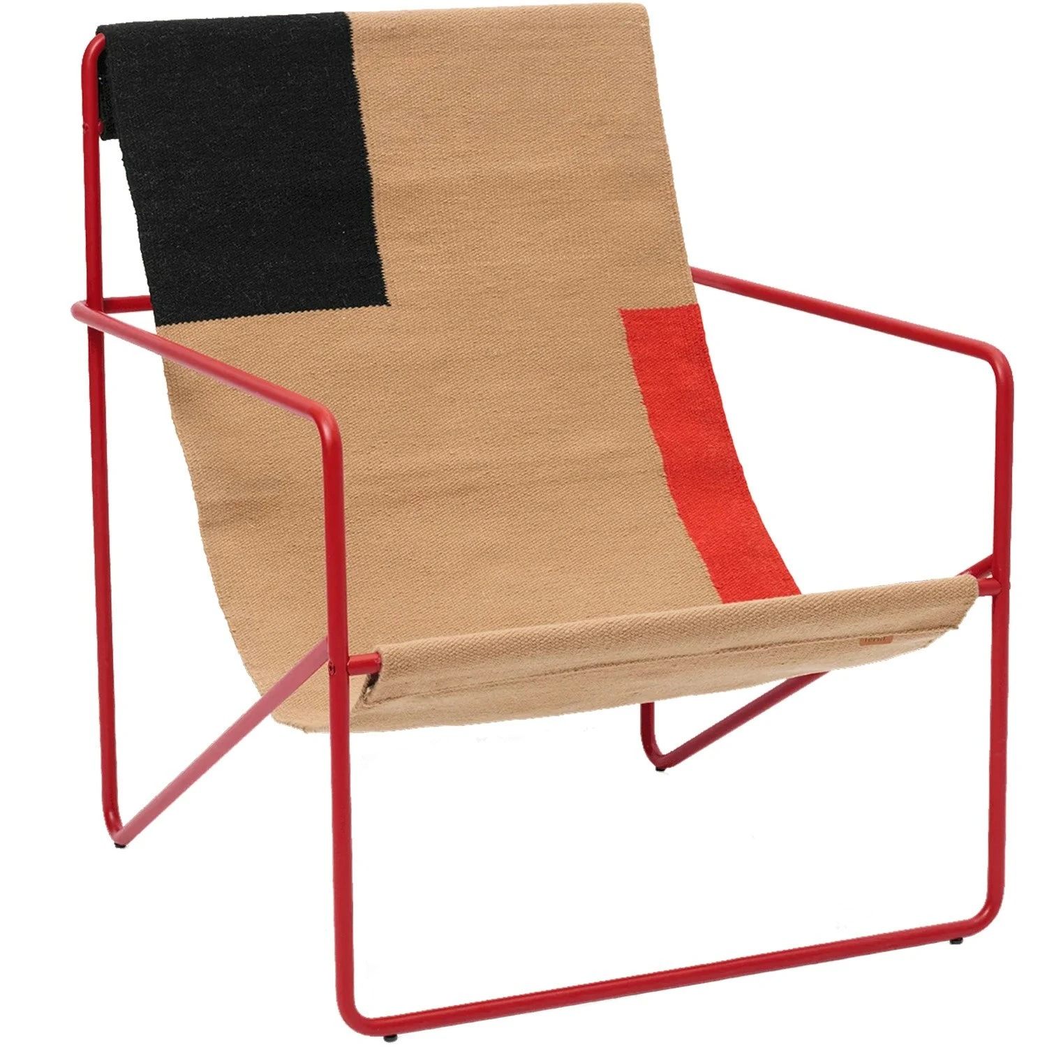 Ferm LIVING Desert Ligstoel, Poppy Red / Block 1 Ferm LIVING Desert Ligstoel, Poppy Red / Block