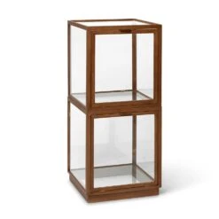 Ferm LIVING Miru Glazen Vitrine, Donker Gebeitst Eikenhout -Meubel Serie Winkel ferm living miru glazen vitrine 12