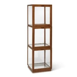 Ferm LIVING Miru Glazen Vitrine, Donker Gebeitst Eikenhout -Meubel Serie Winkel ferm living miru glazen vitrine 13