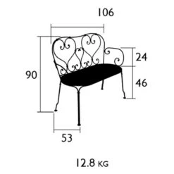 1900 Bench, Willow Green -Meubel Serie Winkel fermob 1900 bench 31