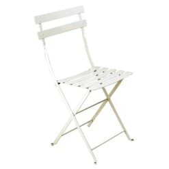 Bistro Metal Chair, Cotton White