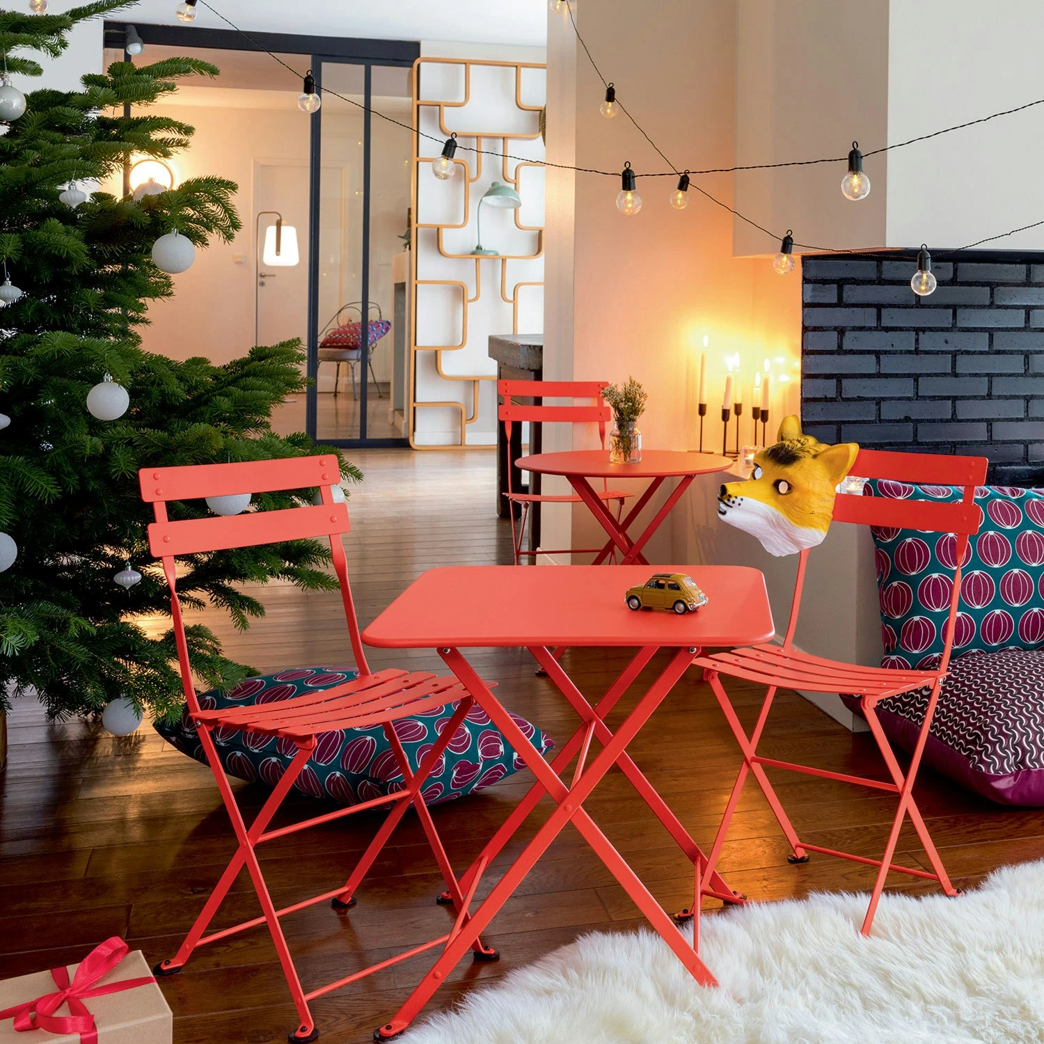 Bistro Table 57x57 Cm, Red Ochre 6 Bistro Table 57x57 Cm, Red Ochre - Afbeelding 6