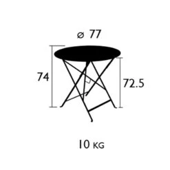 Floréal Table Ø77 Cm, Willow Green -Meubel Serie Winkel fermob floreal table 77 cm 33