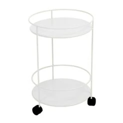 Small Table Wheels Ø40 Cm, Cotton White