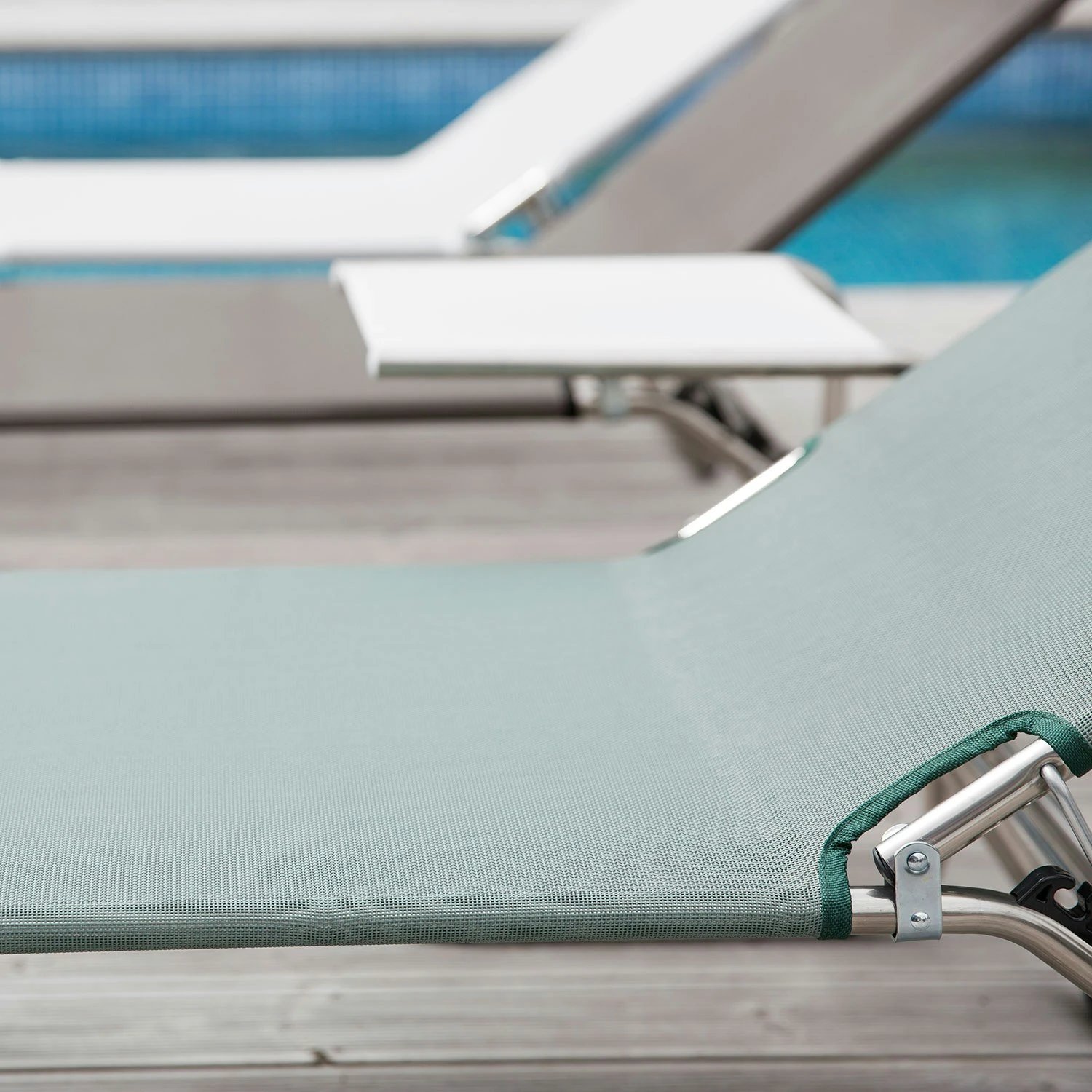 FIAM Amigo Sunbed, Sage Green 2 FIAM Amigo Sunbed, Sage Green - Afbeelding 2