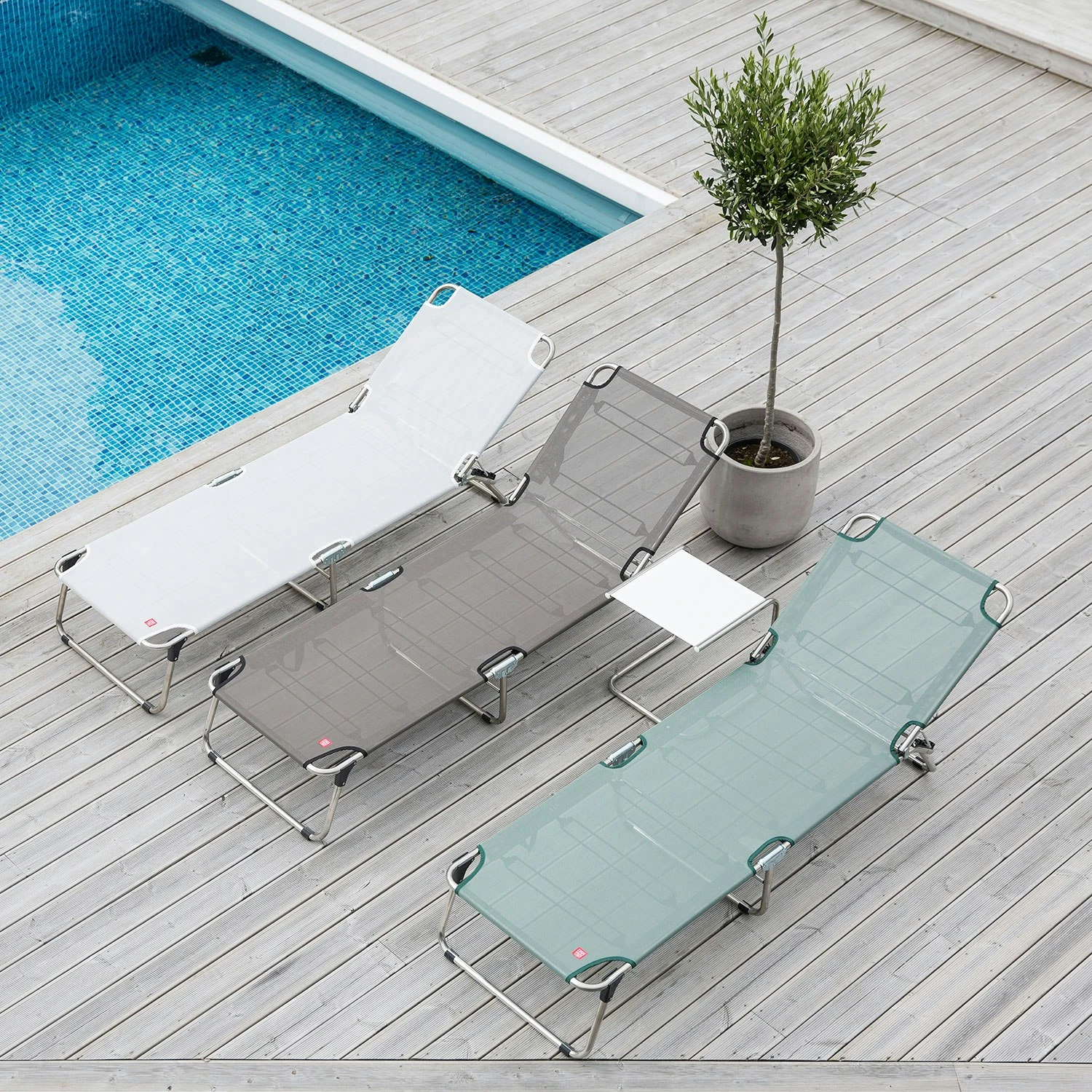 FIAM Amigo Sunbed, Sage Green 3 FIAM Amigo Sunbed, Sage Green - Afbeelding 3